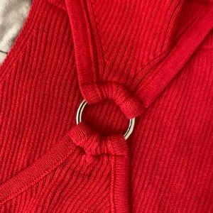 Trendy Red Midi Dress